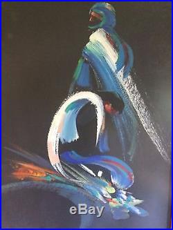 Original Acrylic Air Brush On Canvas Painting Pain And Waiting By Wajih Nahle