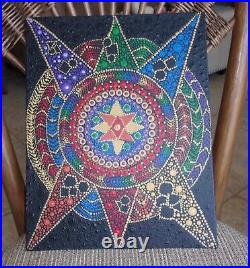 Original Acrylic Dot Mandala Painting called Outer Space\ 11x14 canvas board