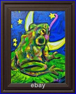 Original Acrylic Magic Frog Toad Modern Expressionist Pop Art On Canvas