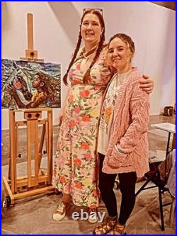 Original Acrylic Magic Frog Toad Modern Expressionist Pop Art On Canvas