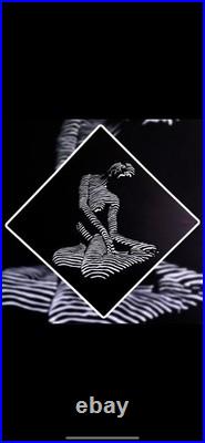 Original Acrylic Painting 36x36 Black White Modern Figurative Abstract Wall Art