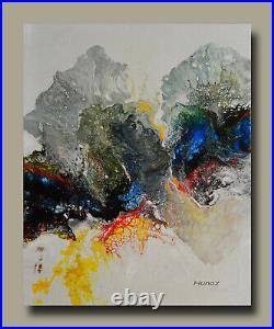 Original Acrylic Painting. Abstract Art on Canvas. Lava 2 by Hunoz 16 x 20