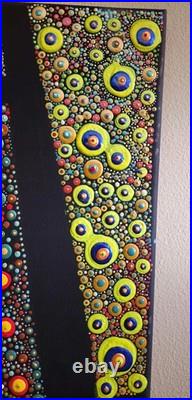 Original Acrylic Painting Abstract by me. 18x24 on 1/2 black canvas