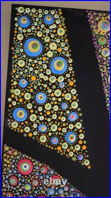 Original Acrylic Painting Abstract by me. 18x24 on 1/2 black canvas