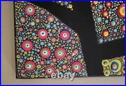 Original Acrylic Painting Abstract by me. 18x24 on 1/2 black canvas