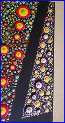 Original Acrylic Painting Abstract by me. 18x24 on 1/2 black canvas