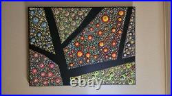 Original Acrylic Painting Abstract by me. 18x24 on 1/2 black canvas