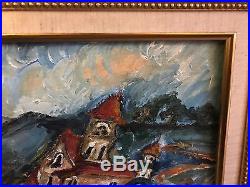 Original Acrylic Painting On Cot Canvas Signed by Chaim Soutine c1900's With Frame