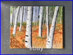 Original Acrylic Painting Stretched Canvas 16x 20, landscape, Ready to hang