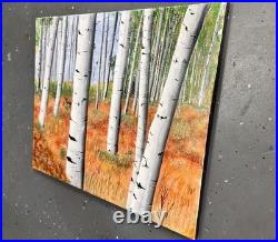 Original Acrylic Painting Stretched Canvas 16x 20, landscape, Ready to hang