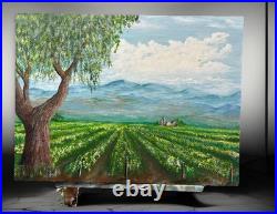 Original Acrylic Painting Stretched Canvas 18x 24 Landscape, Ready to hang