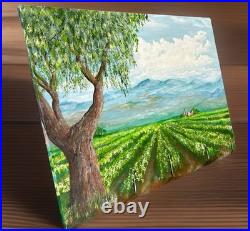 Original Acrylic Painting Stretched Canvas 18x 24 Landscape, Ready to hang