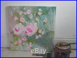 Original Acrylic Painting on Canvas,'Free' Wildflowers, Floral, Shabby Chic