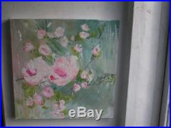 Original Acrylic Painting on Canvas,'Free' Wildflowers, Floral, Shabby Chic