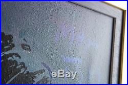 Original Acrylic on Silkscreen on Canvas Painting Ronald Reagan Contemporary A