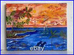 Original Art, 11x14, Oil, Ready to Hang, Great Gift, Sunset