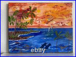 Original Art, 11x14, Oil, Ready to Hang, Great Gift, Sunset