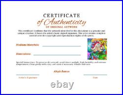 Original Art 14x11 Colorful Modern Art Christmas Painting on Canvas