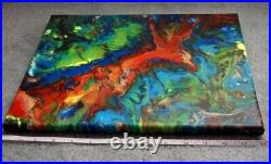 Original Art Abstract Acrylic Painting on Canvas 11 x 14 Wall Decoration