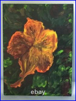 Original Art Abstract Acrylic Painting on Canvas Panel 9 x 12 Wall Decoration