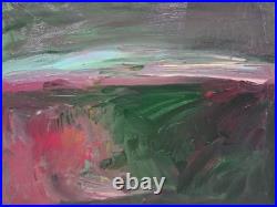 Original Art Acrylic Abstract Landscape 16 x 20 Canvas Last Light End Of Day