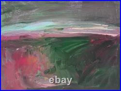 Original Art Acrylic Abstract Landscape 16 x 20 Canvas Last Light End Of Day