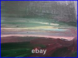 Original Art Acrylic Abstract Landscape 16 x 20 Canvas Last Light End Of Day