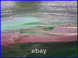 Original Art Acrylic Abstract Landscape 16 x 20 Canvas Last Light End Of Day