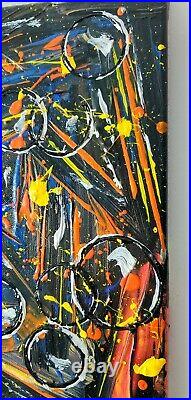 Original Art Acrylic Abstract Painting on Canvas signed by artist Wall Decor
