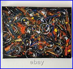 Original Art Acrylic Abstract Painting on Canvas signed by artist Wall Decor