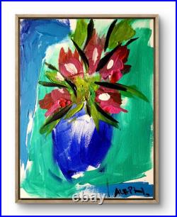 Original Art Bloom 14x11 Expressionism Acrylic Abstract Canvas