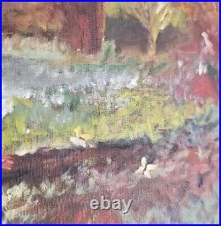 Original Art Children Playing In Nature Oil Painting On Canvas 16×20 Signed