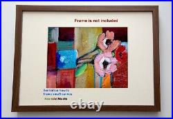 Original Art Flower Oil Painting on Primed Canvas 12 x 9