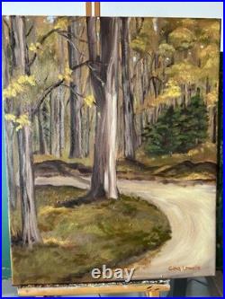 Original Art Landscape Oil Painting Autumn Realism Contemporary Gina Lemelin