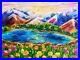 Original-Art-Mountains-Landscape-Modern-OIL-LARGE-Painting-Canvas-Poppies-24x32-01-huj