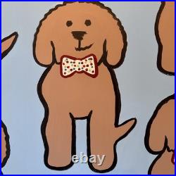 Original Art Painting Acrylic On Canvas Navy Background 24 X 30