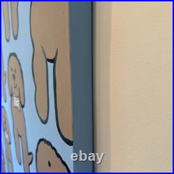 Original Art Painting Acrylic On Canvas Navy Background 24 X 30