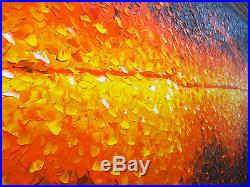 Original Art Painting Canvas Bush Fire Landscape Australia Tree Fire abstract