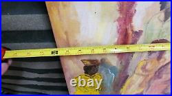 Original Art Painting on Canvas Signed by Frieda