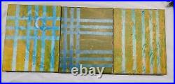 Original Art Paintings Abstract on Canvas Surrealism Triptych 3 (8 x 10) Opic