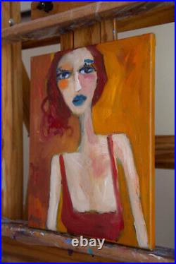 Original Art Portrait Oil Painting on Stretched Canvas 11 x 14