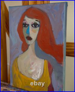 Original Art Portrait Oil Painting on Stretched Canvas 14 x 11