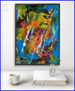 Original Art Realize 9x12 Canvas Expressionism Abstract Design Home Art