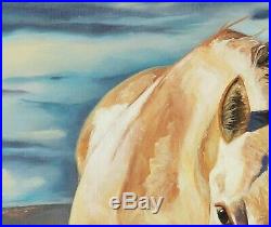 Original Artwork oil painting Home coming on stretch canvas, horse 16''x20