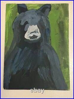 Original Bear Oil on Canvas 9x12