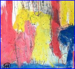 Original Colorful Abstract 12x16 Canvas Acrylic Painting, Holly Hammond