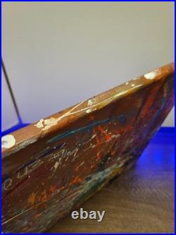 Original Colorful Abstract Modern Contemporary Art Canvas Piece 12x12in