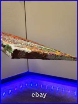 Original Colorful Abstract Modern Contemporary Art Canvas Piece 12x12in