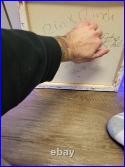 Original Colorful Abstract Modern Contemporary Art Canvas Piece 12x12in