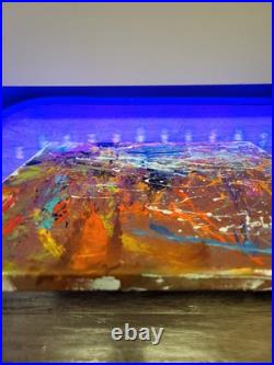 Original Colorful Abstract Modern Contemporary Art Canvas Piece 12x12in